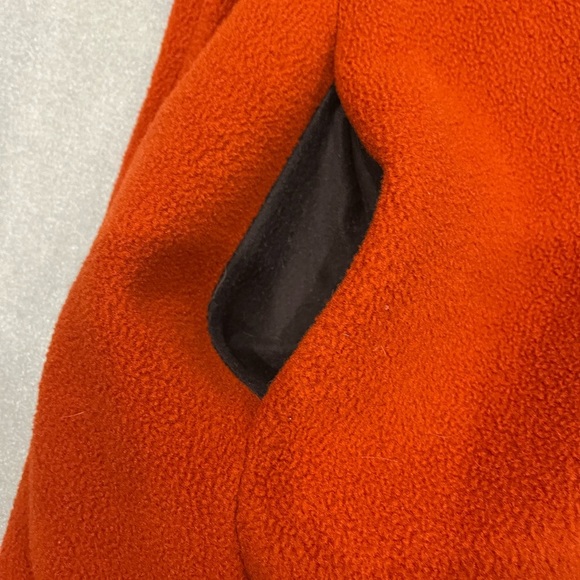 [S]Janska Women's Orange Short Fleece One Button Jacket - Picture 4 of 11